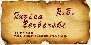 Ružica Berberski vizit kartica